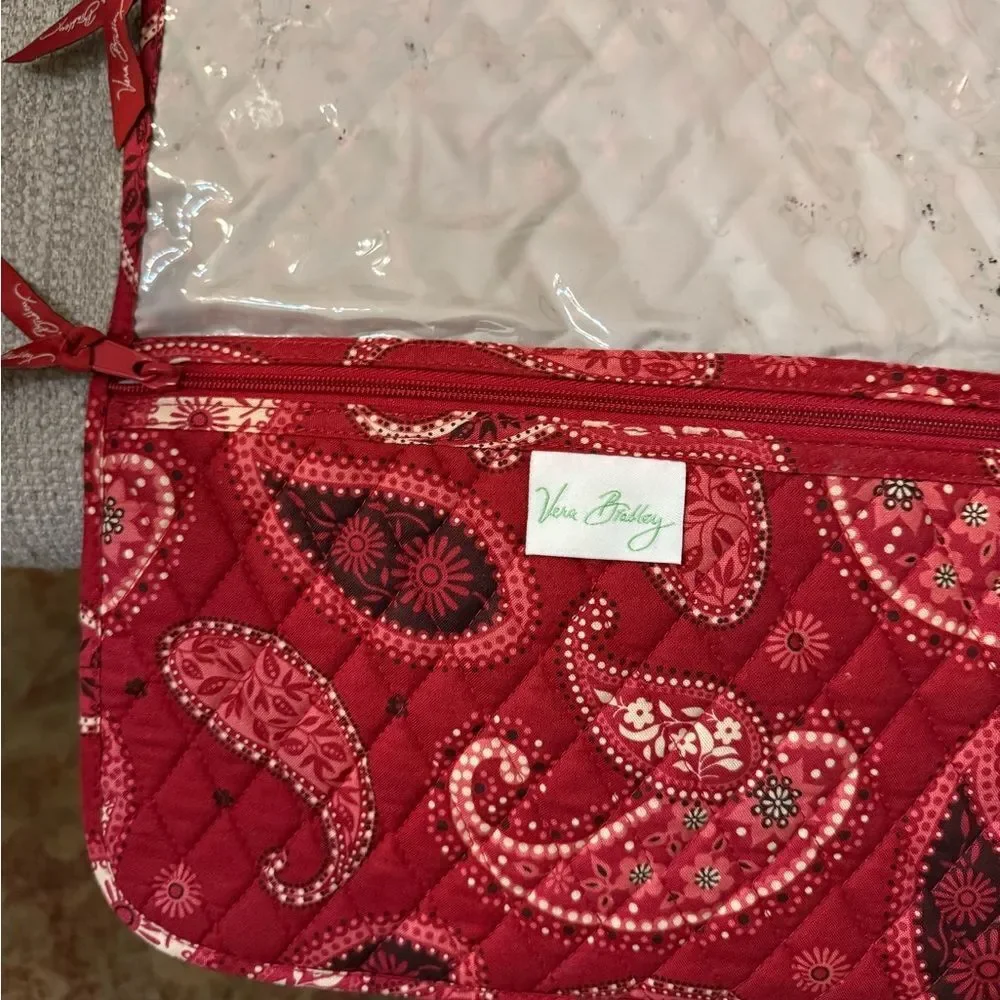 Vintage red Vera Bradley makeup travel bag